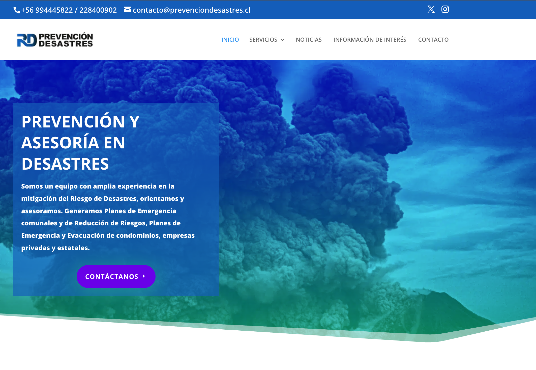 Prevención Desastres — sitio web